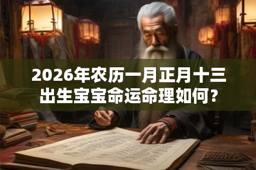 2026年农历一月正月十三出生宝宝命运命理如何？