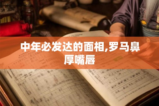 中年必发达的面相,罗马鼻厚嘴唇