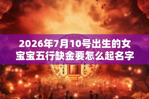 2026年7月10号出生的女宝宝五行缺金要怎么起名字