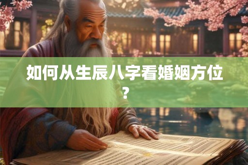 如何从生辰八字看婚姻方位？