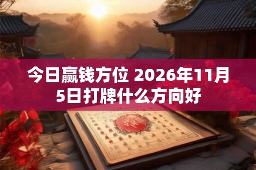 今日赢钱方位 2026年11月5日打牌什么方向好