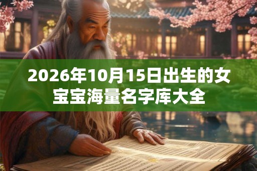 2026年10月15日出生的女宝宝海量名字库大全