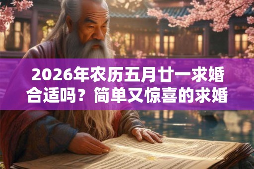 2026年农历五月廿一求婚合适吗？简单又惊喜的求婚套路
