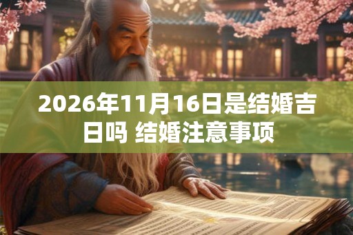 2026年11月16日是结婚吉日吗 结婚注意事项
