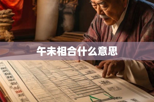 午未相合什么意思