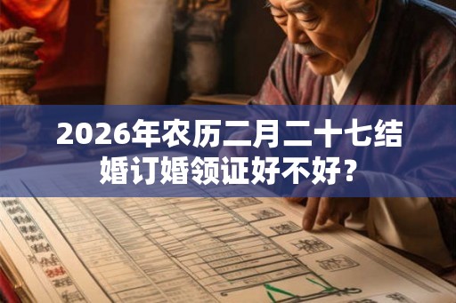 2026年农历二月二十七结婚订婚领证好不好？