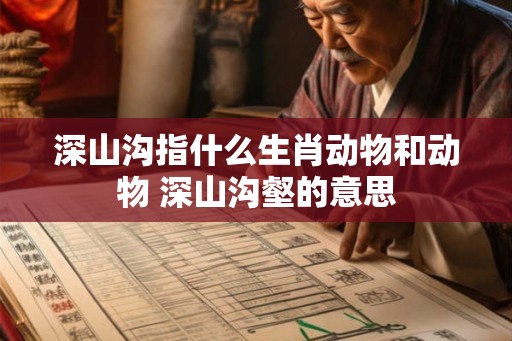 深山沟指什么生肖动物和动物 深山沟壑的意思