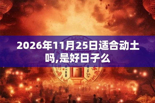2026年11月25日适合动土吗,是好日子么 2026年11月25日适合动土吗,是好日子么