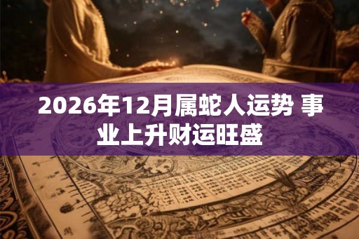 2026年12月属蛇人运势 事业上升财运旺盛 2026年12月属蛇人运势 事业上升财运旺盛