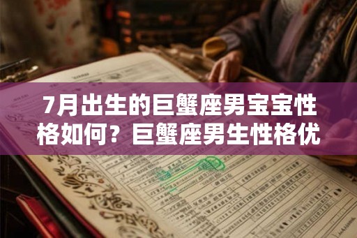 7月出生的巨蟹座男宝宝性格如何？巨蟹座男生性格优缺点是什么？