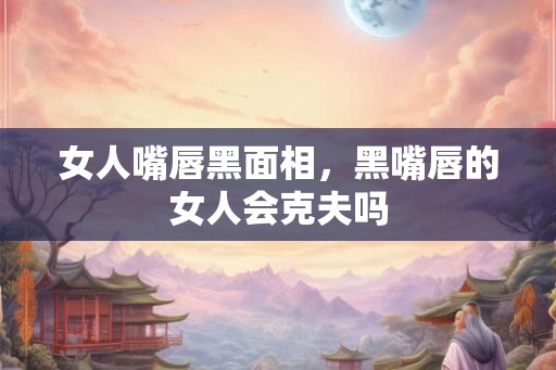女人嘴唇黑面相，黑嘴唇的女人会克夫吗