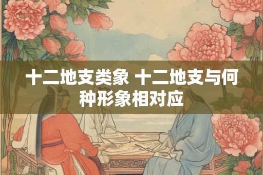 十二地支类象 十二地支与何种形象相对应