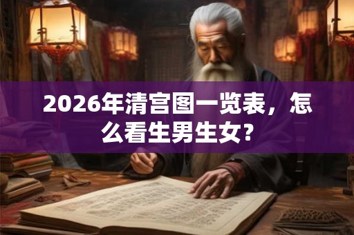 2026年清宫图一览表，怎么看生男生女？