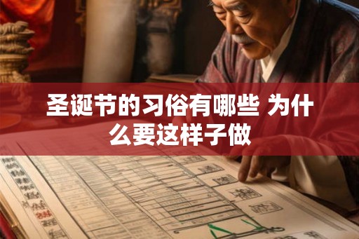 圣诞节的习俗有哪些 为什么要这样子做