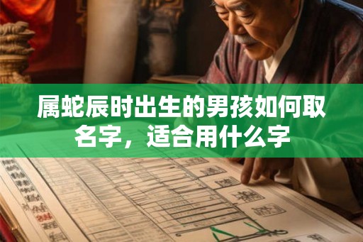 属蛇辰时出生的男孩如何取名字，适合用什么字