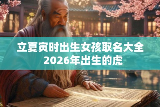 立夏寅时出生女孩取名大全  2026年出生的虎