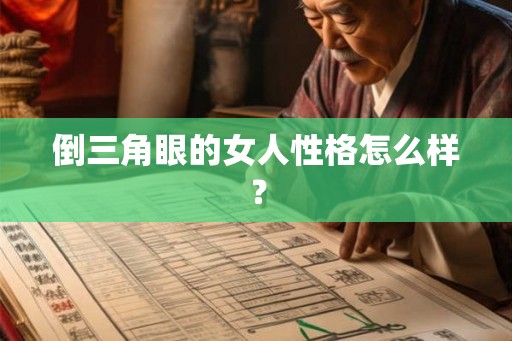 倒三角眼的女人性格怎么样？