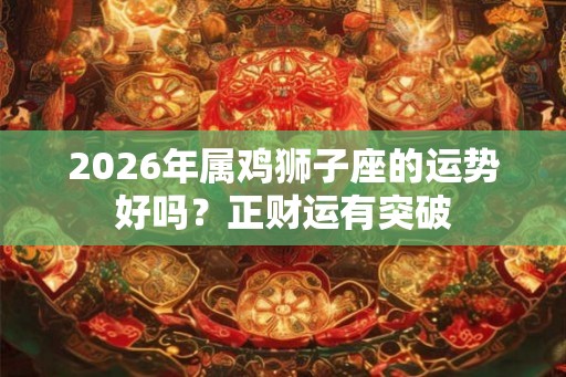2026年属鸡狮子座的运势好吗？正财运有突破