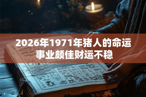 2026年1971年猪人的命运 事业颇佳财运不稳