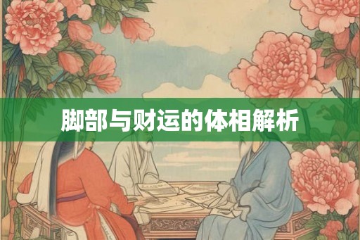 脚部与财运的体相解析 脚部与财运的体相解析