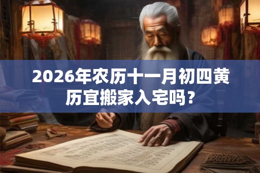 2026年农历十一月初四黄历宜搬家入宅吗? 2026年农历十一月初四黄历宜搬家入宅吗?