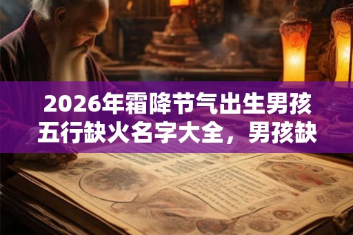 2026年霜降节气出生男孩五行缺火名字大全，男孩缺火起名