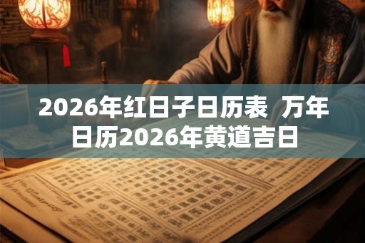 2026年红日子日历表  万年日历2026年黄道吉日
