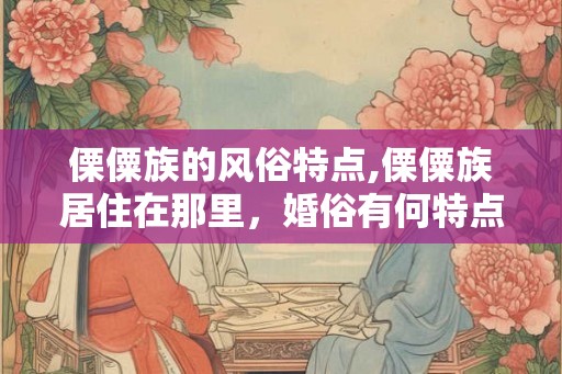 傈僳族的风俗特点,傈僳族居住在那里，婚俗有何特点？