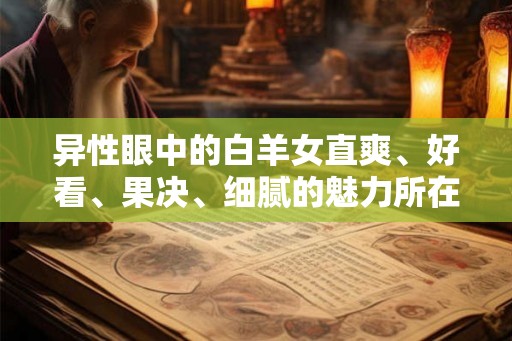 异性眼中的白羊女直爽、好看、果决、细腻的魅力所在
