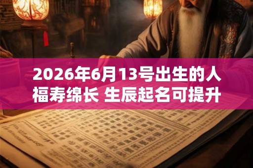 2026年6月13号出生的人福寿绵长 生辰起名可提升命格