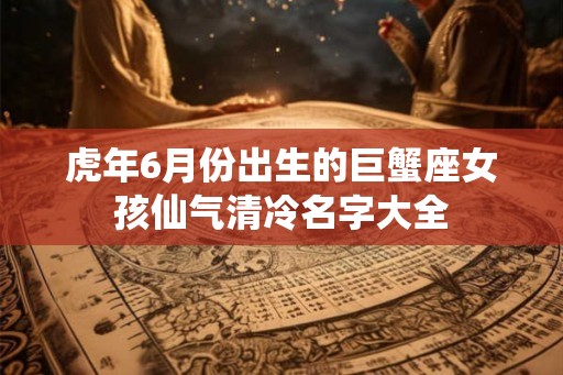 虎年6月份出生的巨蟹座女孩仙气清冷名字大全