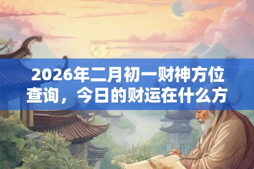 2026年二月初一财神方位查询，今日的财运在什么方向？