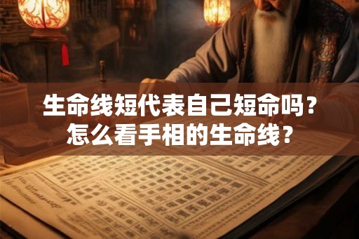 生命线短代表自己短命吗？怎么看手相的生命线？