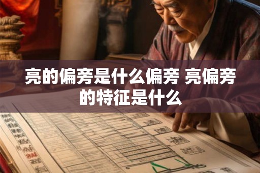 亮的偏旁是什么偏旁 亮偏旁的特征是什么