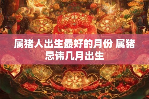 属猪人出生最好的月份 属猪忌讳几月出生