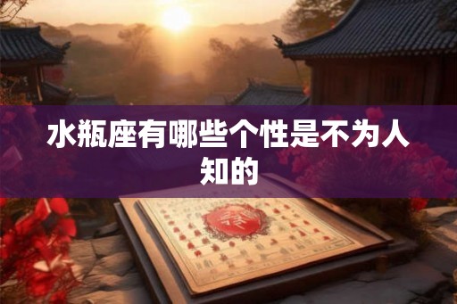 水瓶座有哪些个性是不为人知的 水瓶座有哪些个性是不为人知的