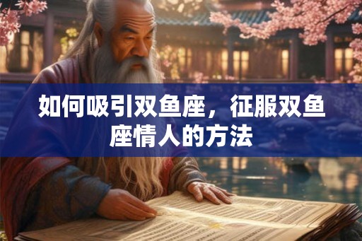 如何吸引双鱼座，征服双鱼座情人的方法