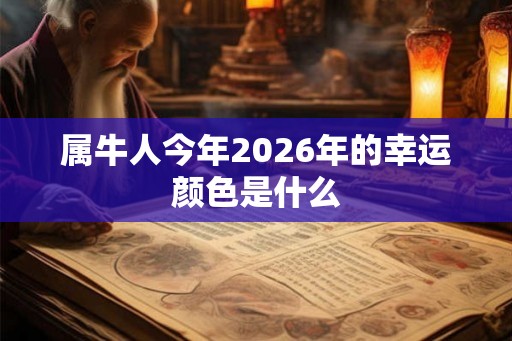 属牛人今年2026年的幸运颜色是什么