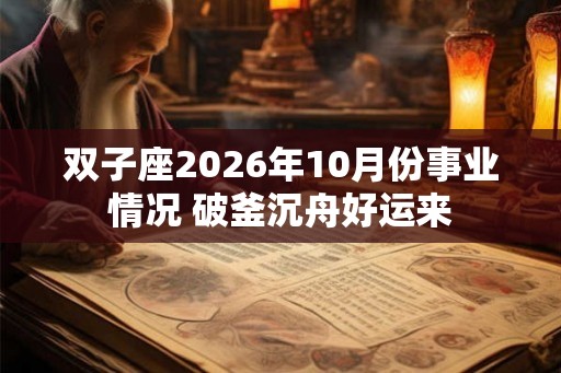 双子座2026年10月份事业情况 破釜沉舟好运来