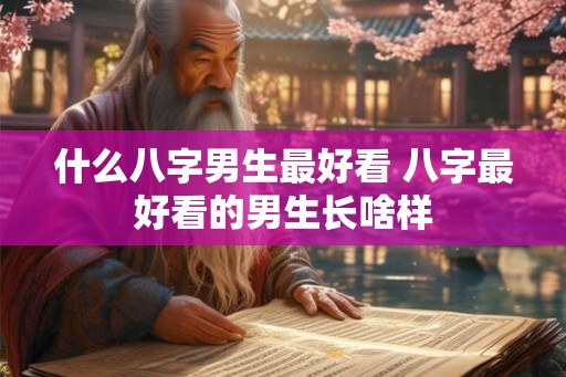 什么八字男生最好看 八字最好看的男生长啥样 什么八字男生最好看 八字最好看的男生长啥样