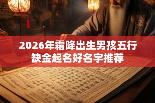 2026年霜降出生男孩五行缺金起名好名字推荐 2026年霜降出生男孩五行缺金起名好名字推荐