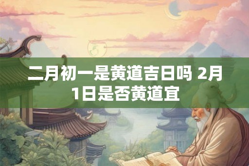二月初一是黄道吉日吗 2月1日是否黄道宜