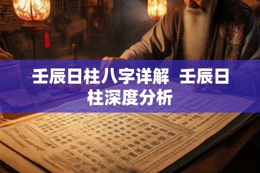 壬辰日柱八字详解  壬辰日柱深度分析