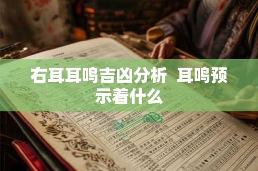 右耳耳鸣吉凶分析  耳鸣预示着什么