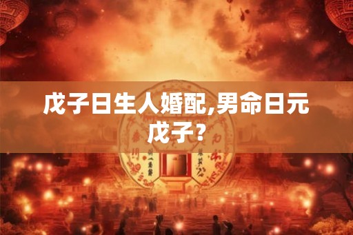 戊子日生人婚配,男命日元戊子？