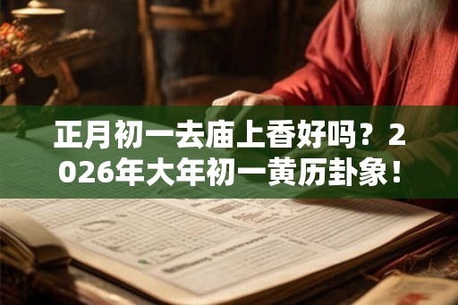 正月初一去庙上香好吗?2026年大年初一黄历卦象! 正月初一去庙上香好吗?2026年大年初一黄历卦象!