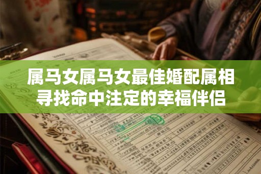 属马女属马女最佳婚配属相寻找命中注定的幸福伴侣 属马女属马女最佳婚配属相寻找命中注定的幸福伴侣