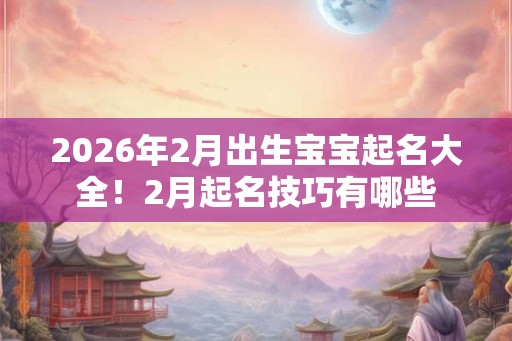 2026年2月出生宝宝起名大全！2月起名技巧有哪些