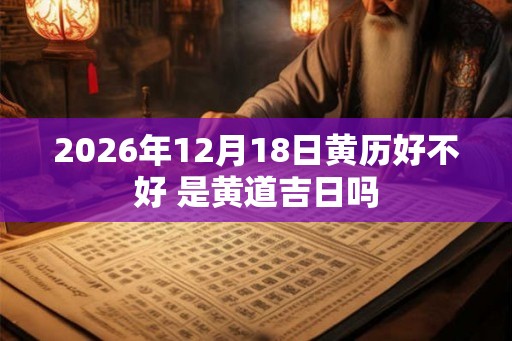 2026年12月18日黄历好不好 是黄道吉日吗