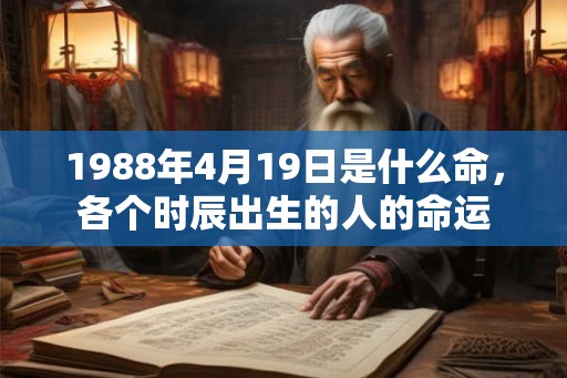 1988年4月19日是什么命，各个时辰出生的人的命运
